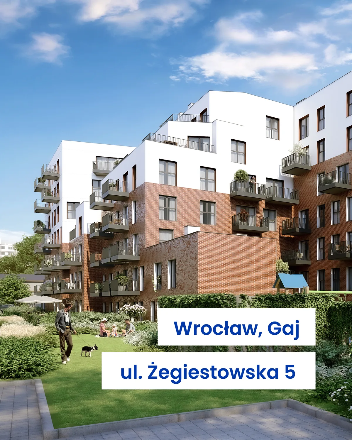 Wizualizacja inwestycji Incepti Gaj 2 z adresem przy ulicy Ziębickiej 5